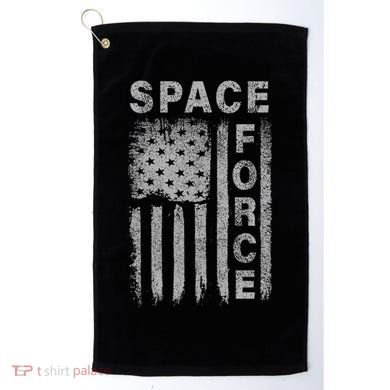 Space Force Grunge Flag Golf Towel