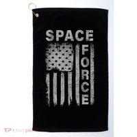 Space Force Grunge Flag Golf Towel thumb 0