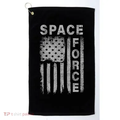 Space Force Grunge Flag Golf Towel