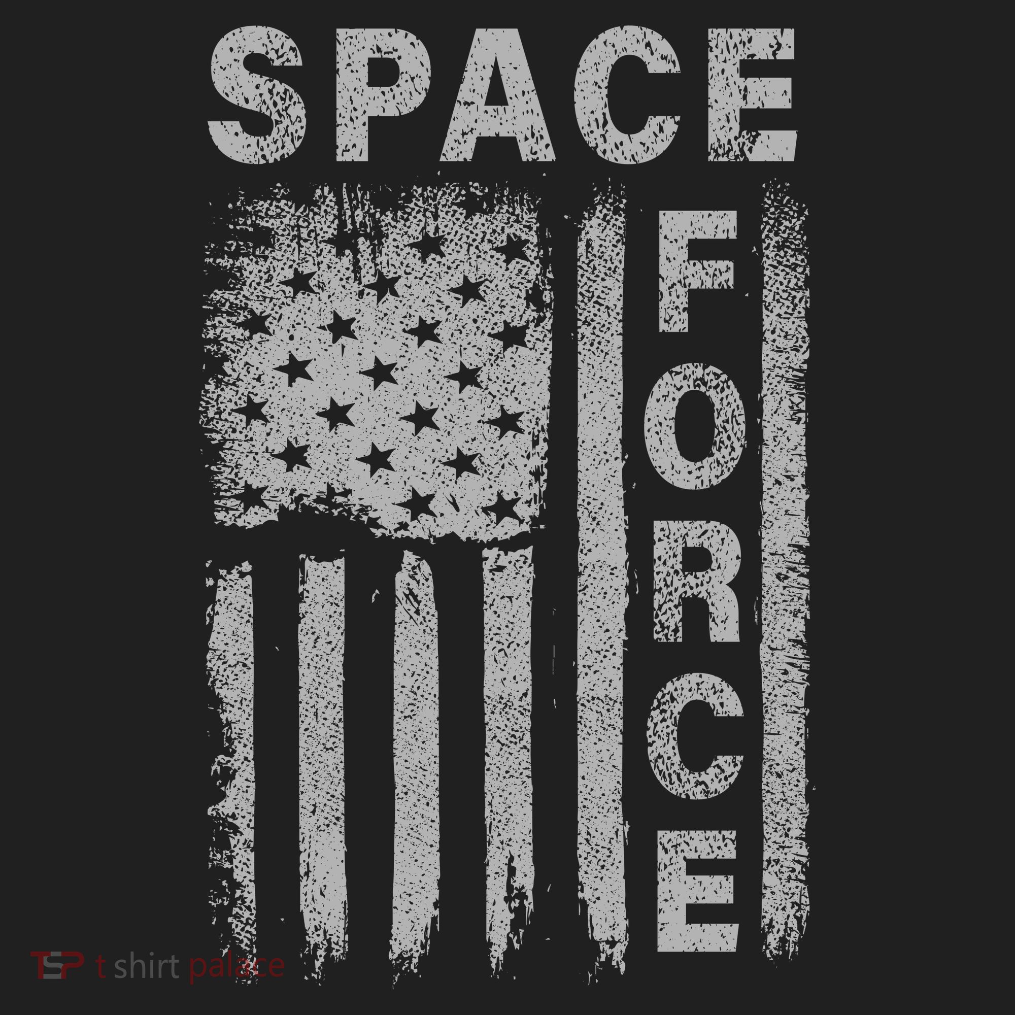 Space Force Grunge Flag Golf Towel