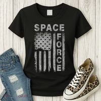 Space Force Grunge Flag Women's T-Shirt thumb 3
