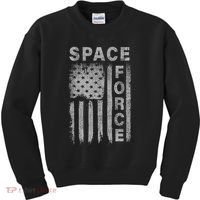 Space Force Grunge Flag Kids Sweatshirt thumb 0