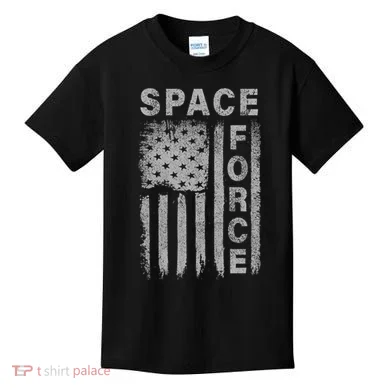 Space Force Grunge Flag Kids T-Shirt