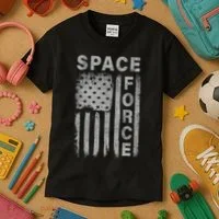Space Force Grunge Flag Kids T-Shirt thumb 3