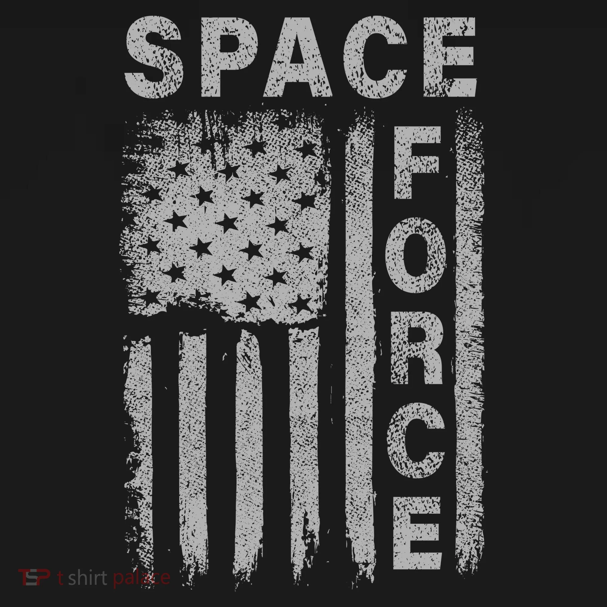 Space Force Grunge Flag Kids T-Shirt