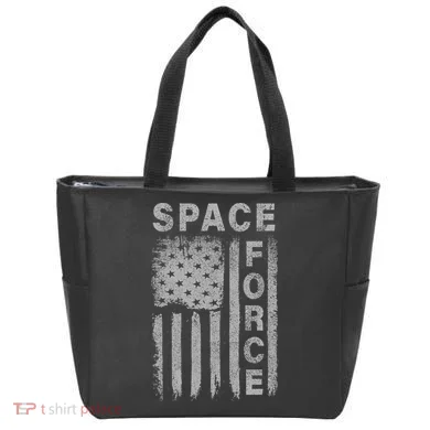 Space Force Grunge Flag Tote Bag