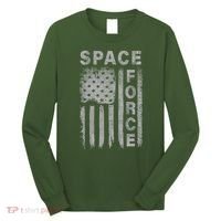 Space Force Grunge Flag Long Sleeve Shirt thumb 0