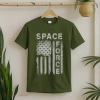 Space Force Grunge Flag T-Shirt thumb 2