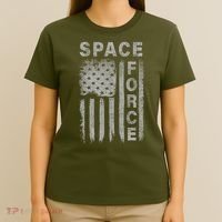 Space Force Grunge Flag T-Shirt thumb 4