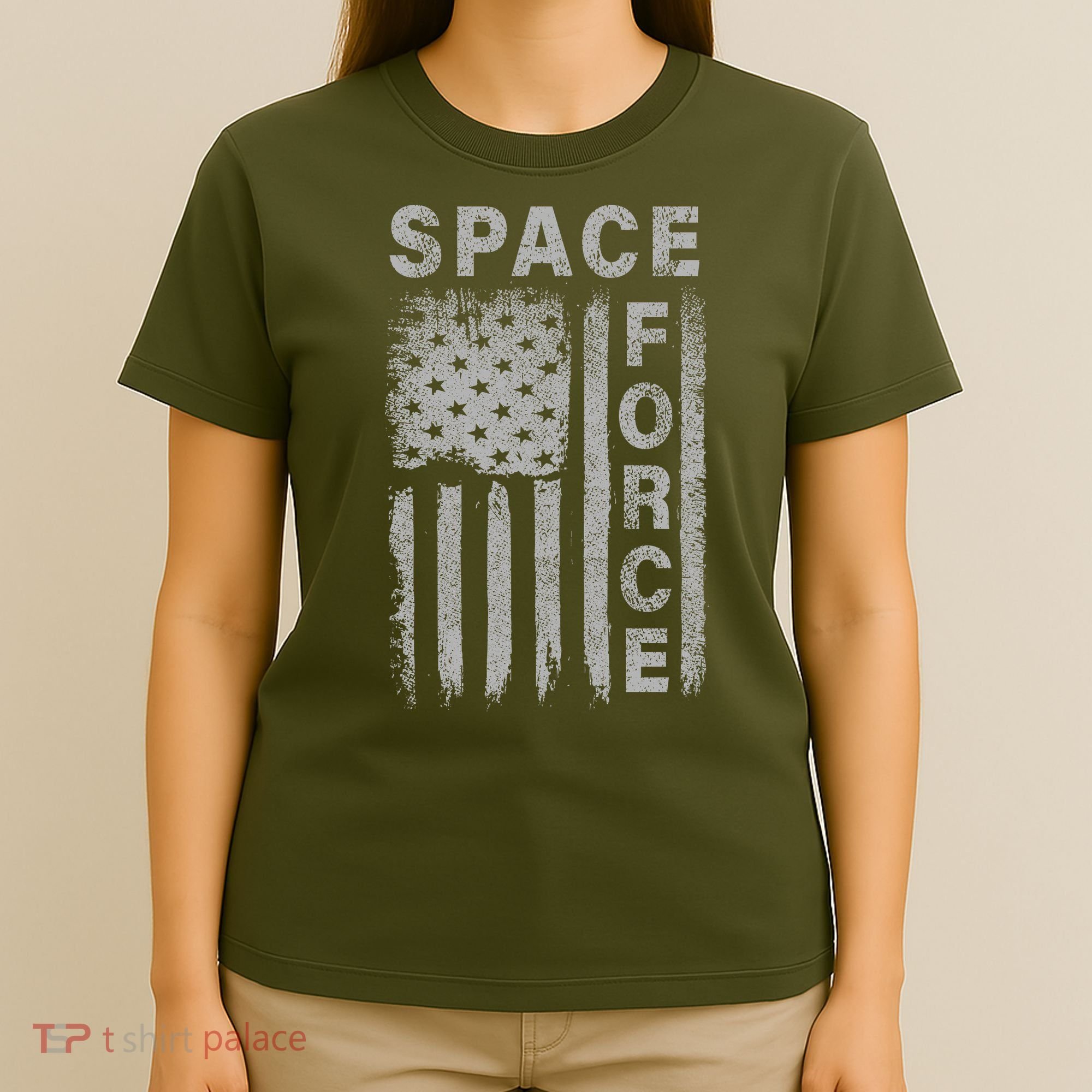 Space Force Grunge Flag T-Shirt