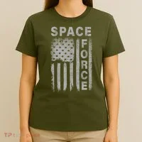 Space Force Grunge Flag T-Shirt thumb 4