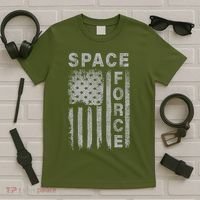 Space Force Grunge Flag T-Shirt thumb 5