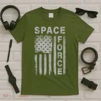 Space Force Grunge Flag T-Shirt thumb 5