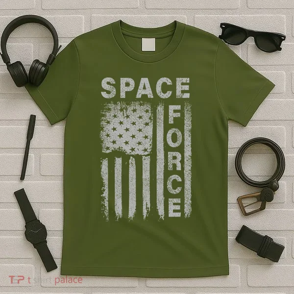 Space Force Grunge Flag T-Shirt