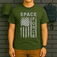Space Force Grunge Flag T-Shirt thumb 6