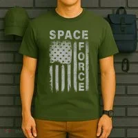 Space Force Grunge Flag T-Shirt thumb 6