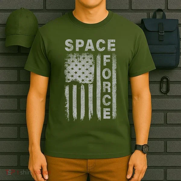 Space Force Grunge Flag T-Shirt