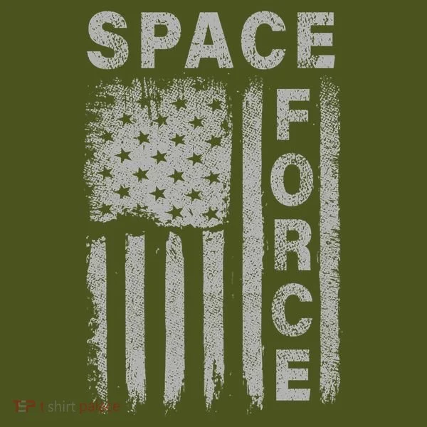 Space Force Grunge Flag T-Shirt