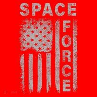 Space Force Grunge Flag Santa Hat thumb 1