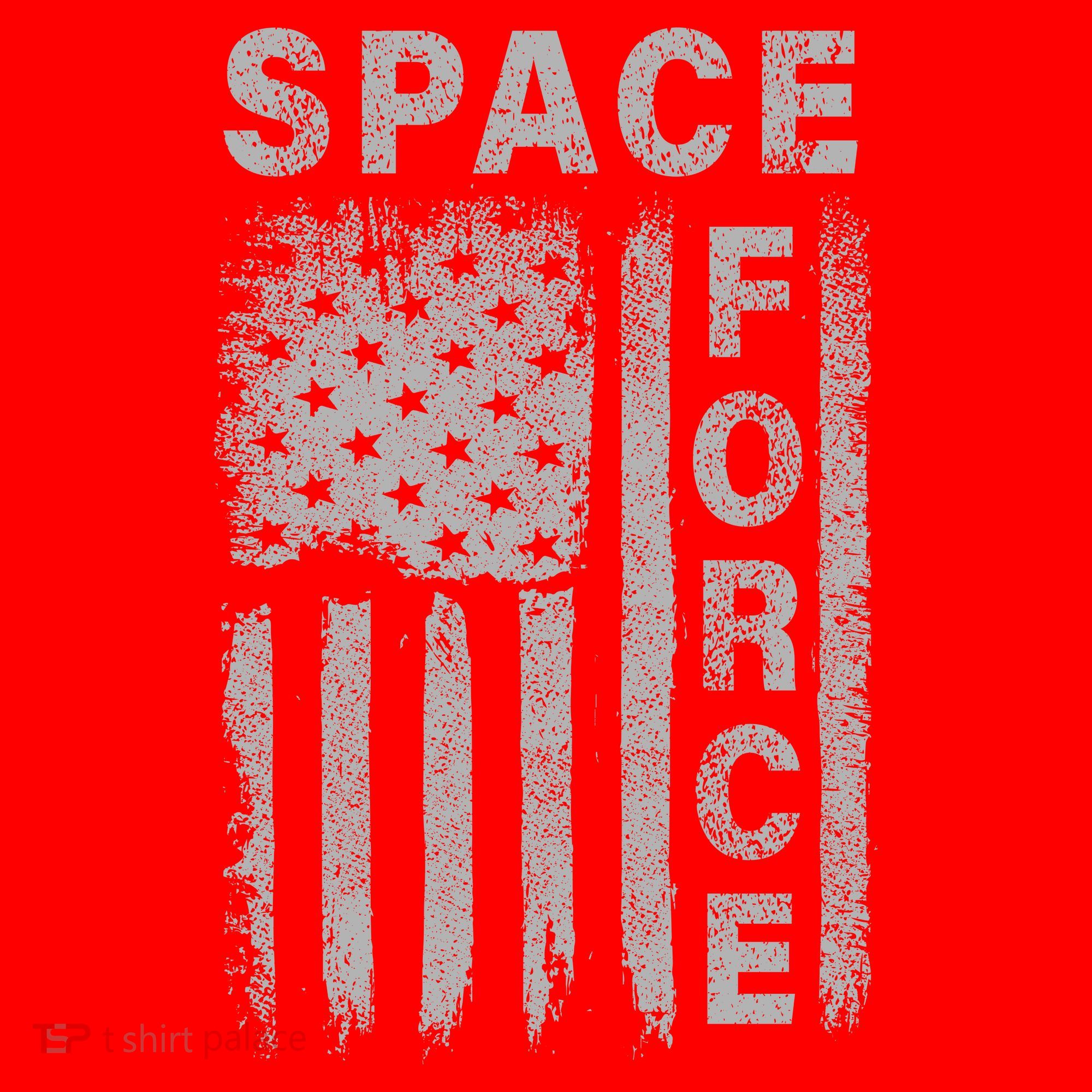 Space Force Grunge Flag Santa Hat