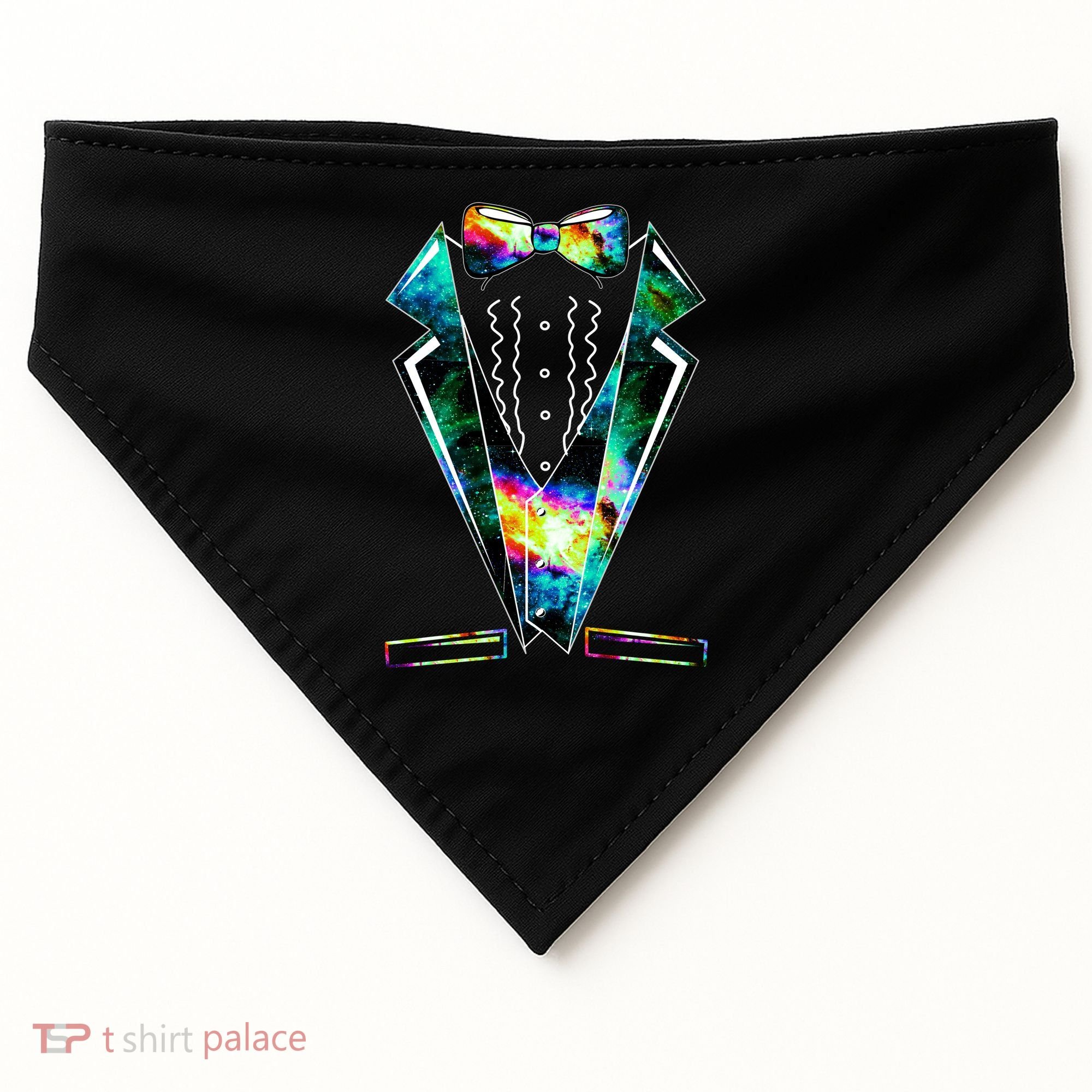 Space Galaxy Tuxedo USA-Made Doggie Bandana