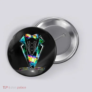 Space Galaxy Tuxedo Button