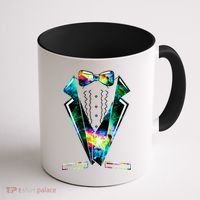Space Galaxy Tuxedo Coffee Mug thumb 1