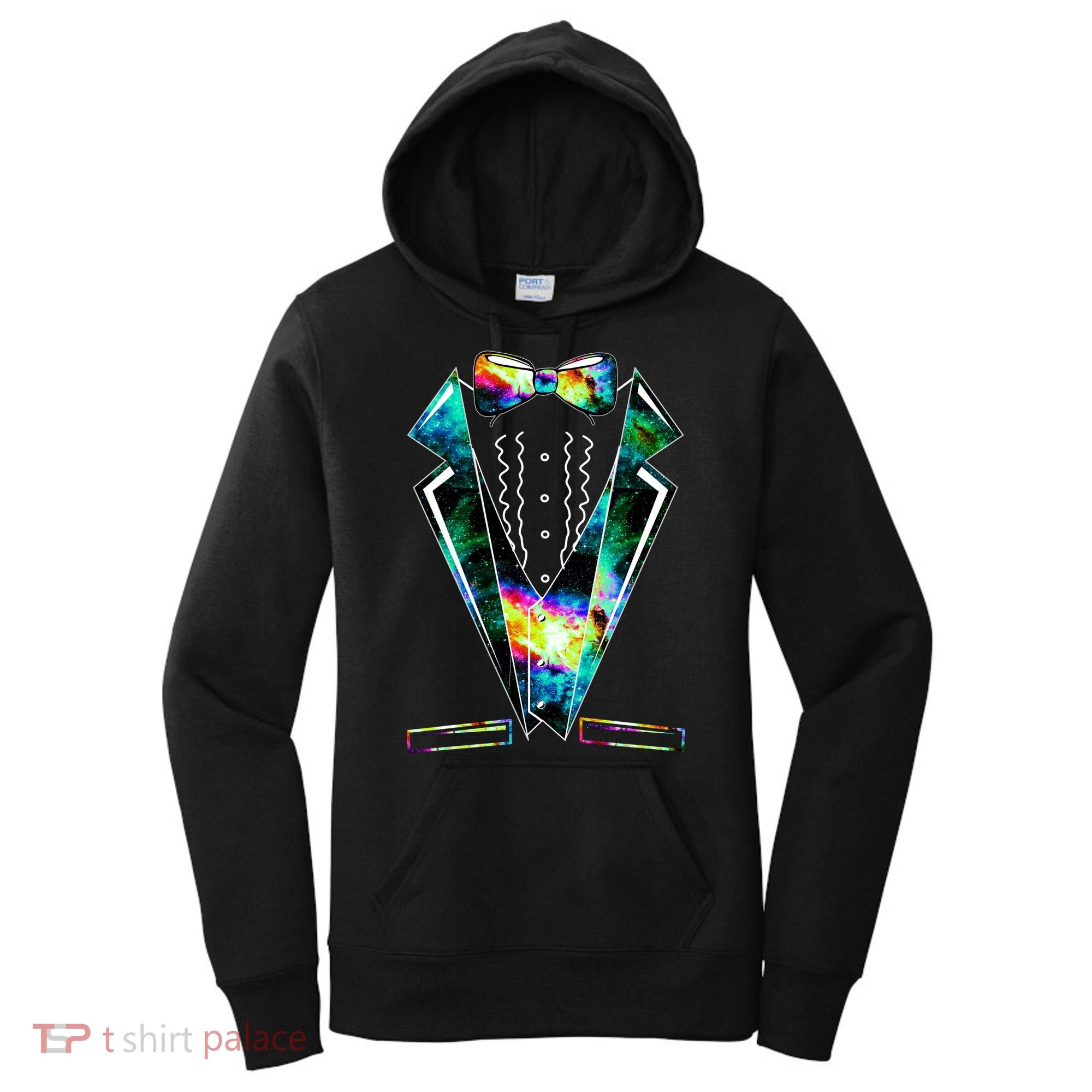 Space Galaxy Tuxedo Women's Hoodie