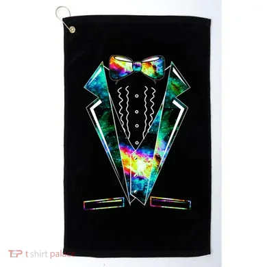 Space Galaxy Tuxedo Golf Towel