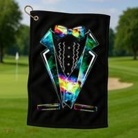 Space Galaxy Tuxedo Golf Towel thumb 1