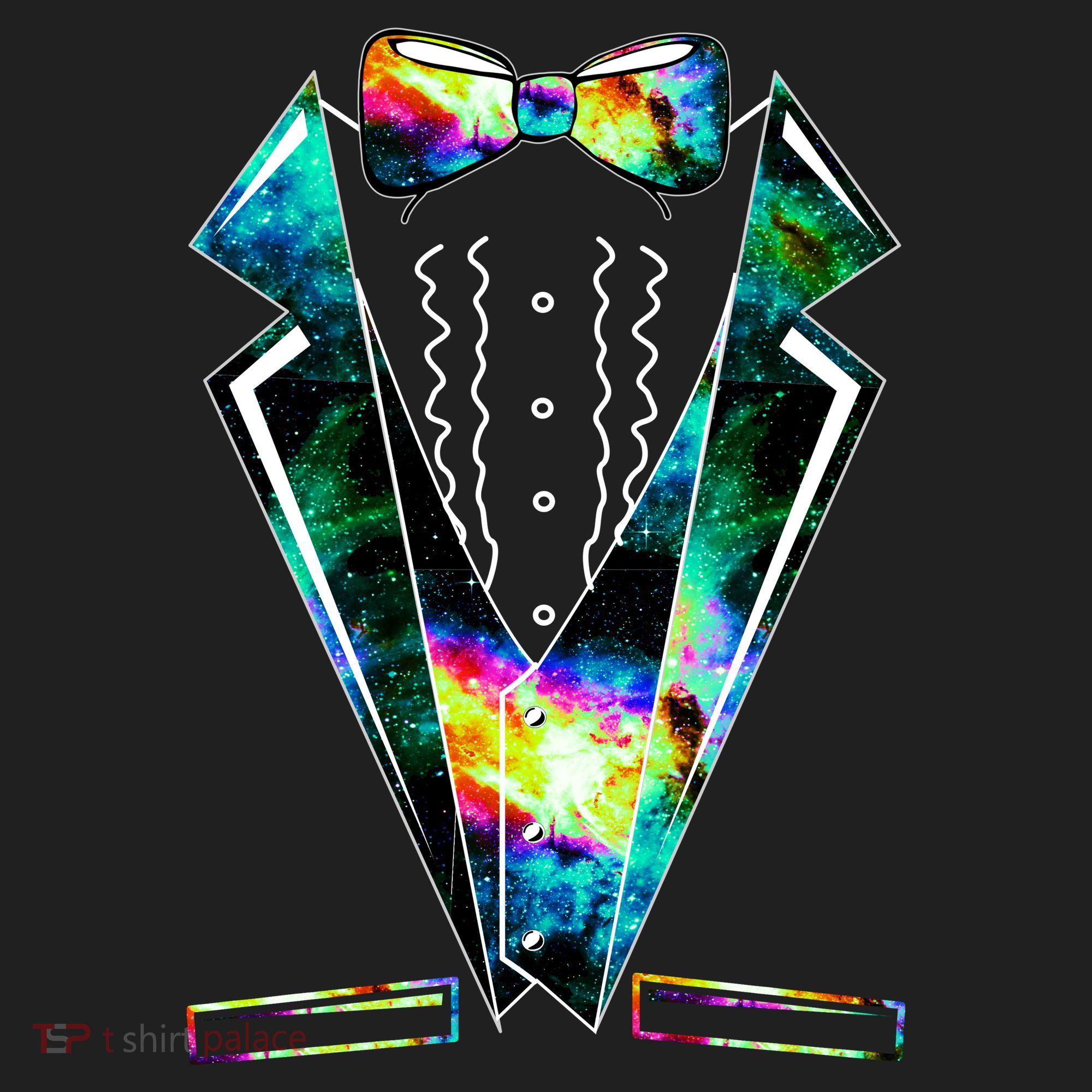 Space Galaxy Tuxedo Golf Towel