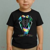 Space Galaxy Tuxedo Toddler T-Shirt thumb 2