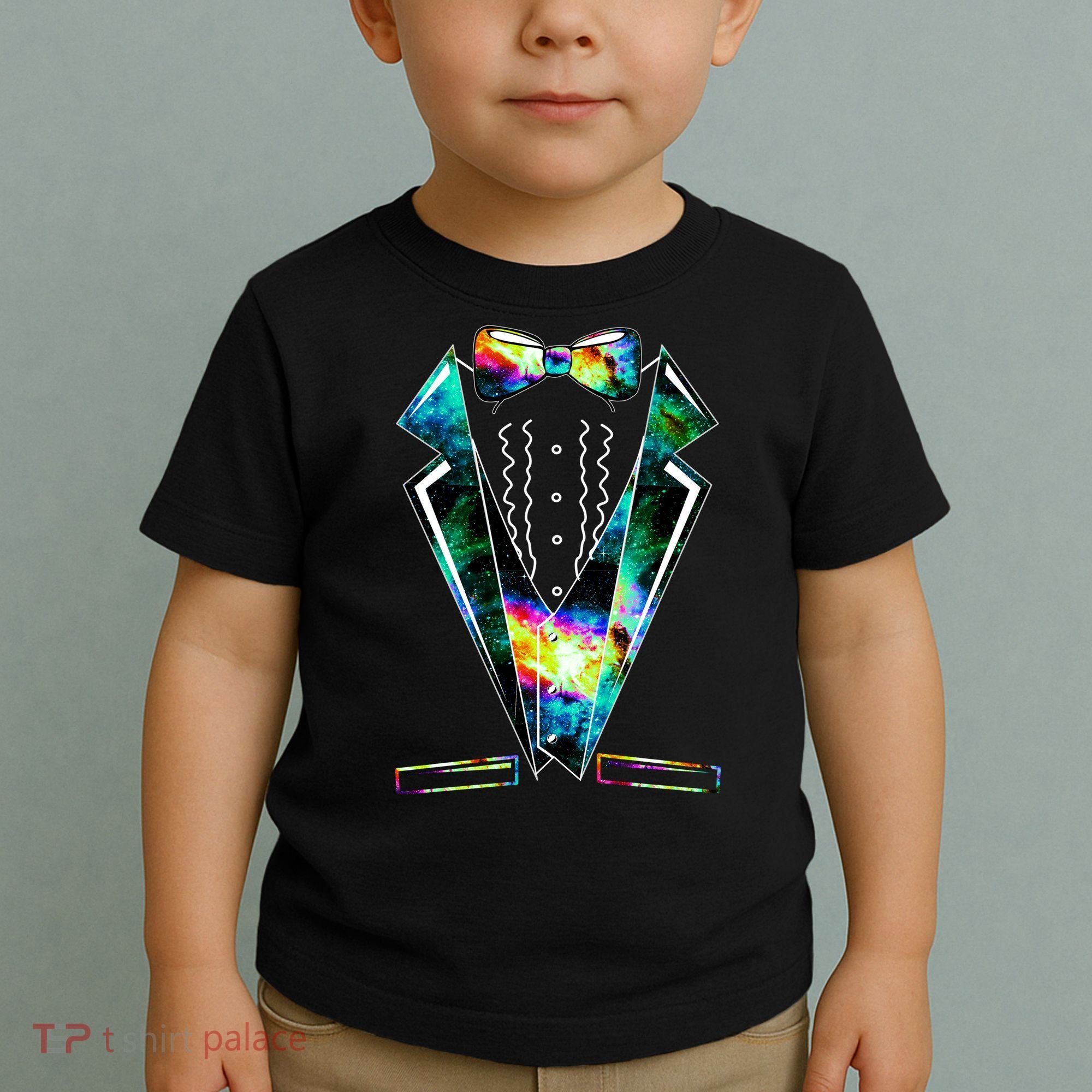 Space Galaxy Tuxedo Toddler T-Shirt