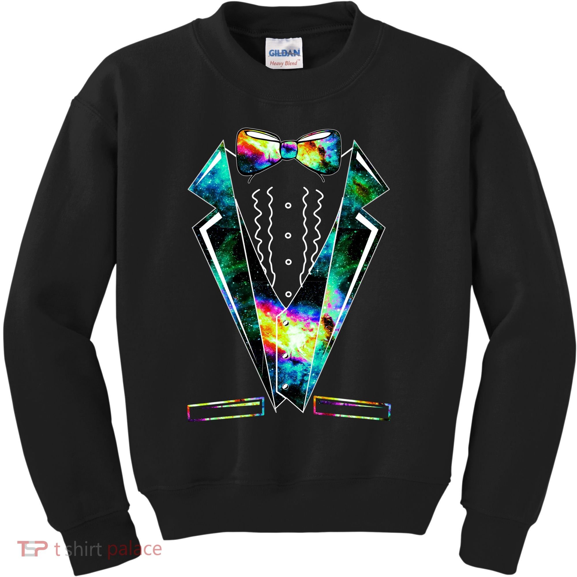 Space Galaxy Tuxedo Kids Sweatshirt