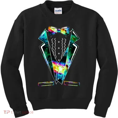 Space Galaxy Tuxedo Kids Sweatshirt