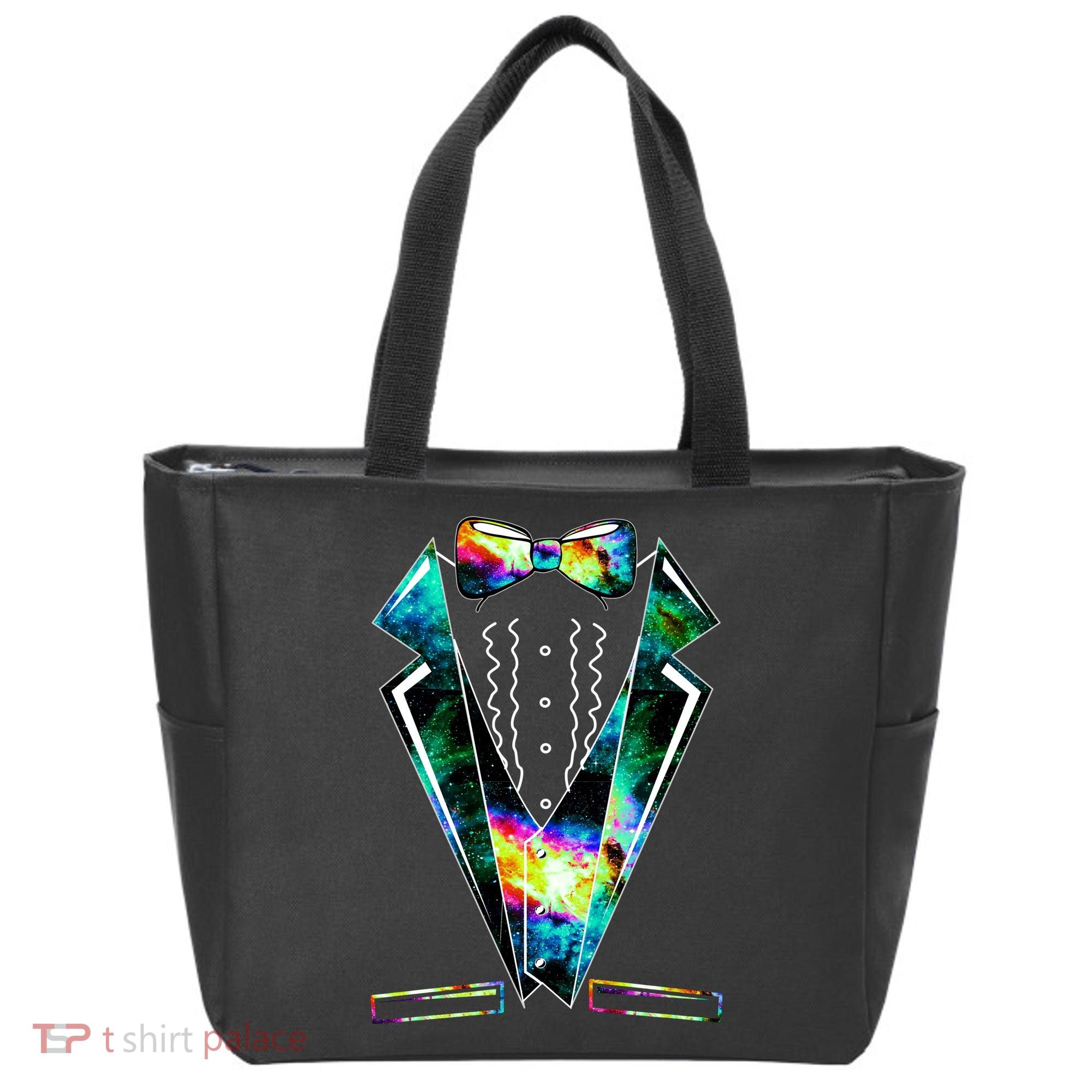 Space Galaxy Tuxedo Tote Bag