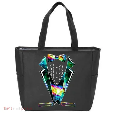 Space Galaxy Tuxedo Tote Bag