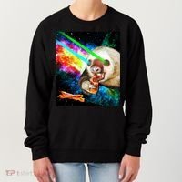 Space Hunger Dinner In Space Sloth Laser Pizza Women's Sweatshirt thumb 0