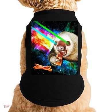 Space Hunger Dinner In Space Sloth Laser Pizza Doggie Tank