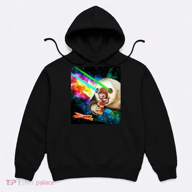 Space Hunger Dinner In Space Sloth Laser Pizza Hoodie