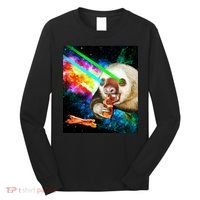 Space Hunger Dinner In Space Sloth Laser Pizza Long Sleeve Shirt thumb 0