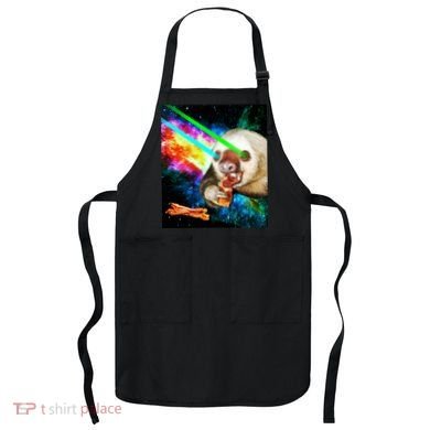 Space Hunger Dinner In Space Sloth Laser Pizza Apron