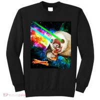 Space Hunger Dinner In Space Sloth Laser Pizza Sweatshirt thumb 0