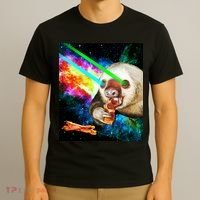 Space Hunger Dinner In Space Sloth Laser Pizza T-Shirt thumb 3