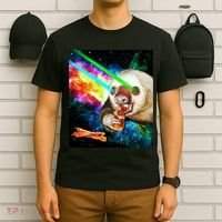 Space Hunger Dinner In Space Sloth Laser Pizza T-Shirt thumb 6