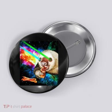 Space Hunger Dinner In Space Sloth Laser Pizza Button