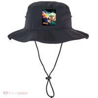 Space Hunger Dinner In Space Sloth Laser Pizza Bucket Hat thumb 0