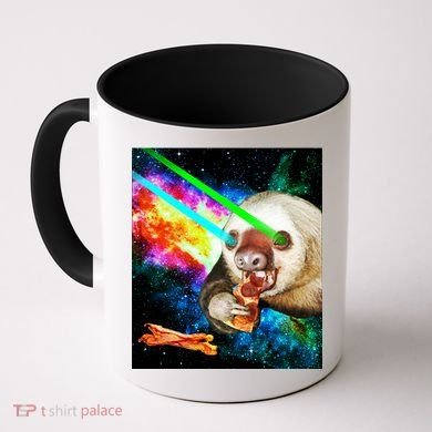 Space Hunger Dinner In Space Sloth Laser Pizza Coffee Mug
