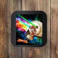 Space Hunger Dinner In Space Sloth Laser Pizza Coaster thumb 0
