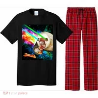 Space Hunger Dinner In Space Sloth Laser Pizza Pajama Set thumb 0